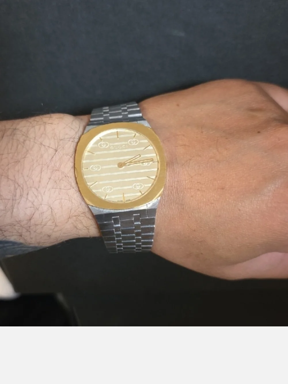 Gucci Two-Tone Men's Watch in Gold and Silver